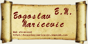 Bogoslav Marićević vizit kartica
